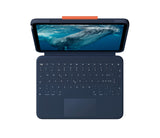 Logitech Rugged Combo 4c Touch QWERTZ Schweizisk Smart Connector Blå