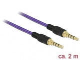 DeLOCK 85599 lydkabel 2 m 3.5mm Lilla