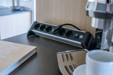 Brennenstuhl 1391040600 stikdåse 3 m 6 AC stikkontakt(er) Indendørs Sort, Sølv