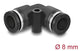 DeLOCK 60746 luftfittings og stik Sort Metal, Plast Indvendigt gevind 1 stk