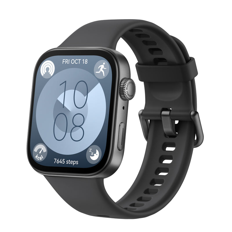 Huawei WATCH Fit 3 4,62 cm (1.82") AMOLED 43.2 mm Digital 408 x 480 pixel Berøringsskærm Sort Wi-Fi GPS (satellit)