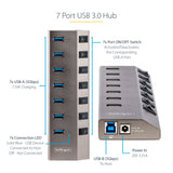 StarTech.com 5G7AIBS-USB-HUB-EU interface hub USB 3.2 Gen 1 (3.1 Gen 1) Type-B 5000 Mbit/s Grå
