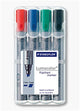 Staedtler 356 B WP4 speedmarker 4 stk Sort, Blå, Grøn, Rød