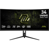 MSI MAG 342CQRF E20 computerskærm 86,4 cm (34") 3440 x 1440 pixel UltraWide Quad HD LCD Sort