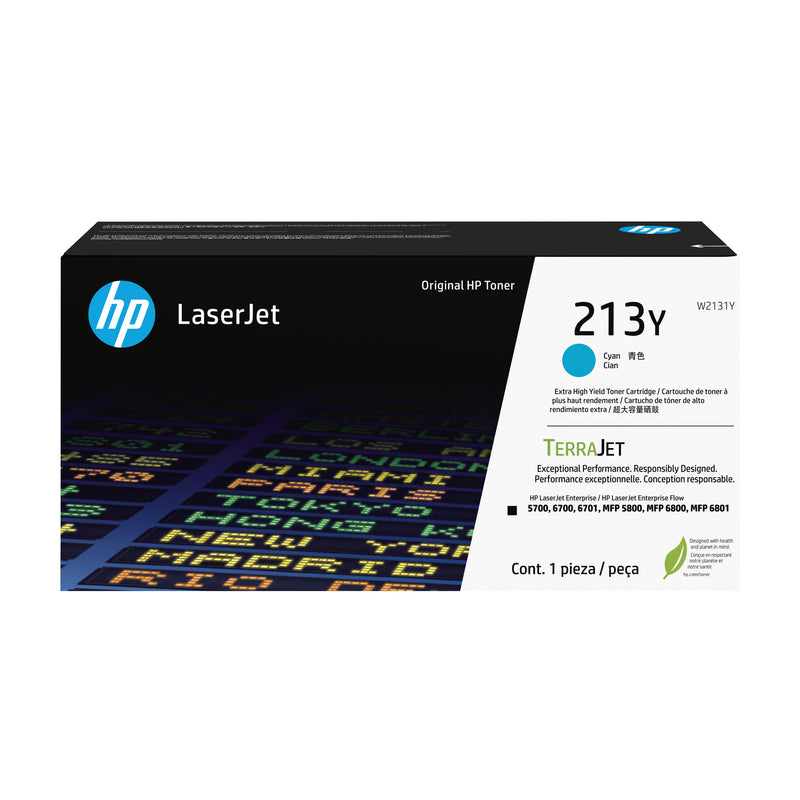 HP 213Y original LaserJet-tonerpatron med ekstra høj kapacitet, cyan