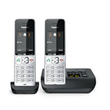 Gigaset COMFORT 500A duo Analog/DECT-telefon Nummervisning Sort, Sølv