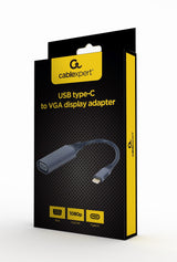 Cablexpert A-USB3C-VGA-01 videokabel adapter 0,15 m USB Type-C VGA (D-Sub) Grå