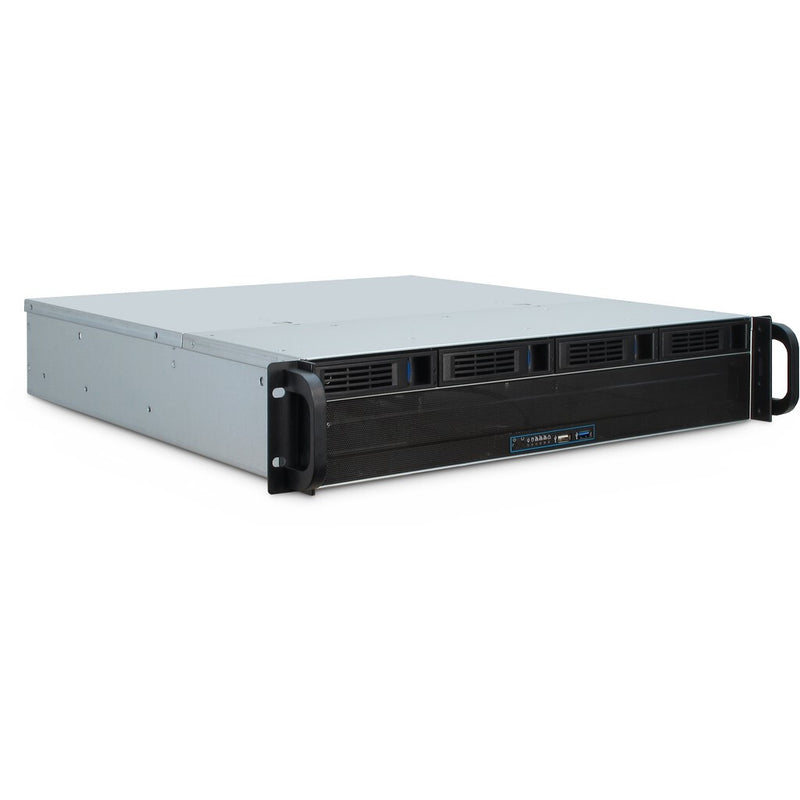 Inter-Tech 2U 2404L S-ATA Stativ Sort, Grå