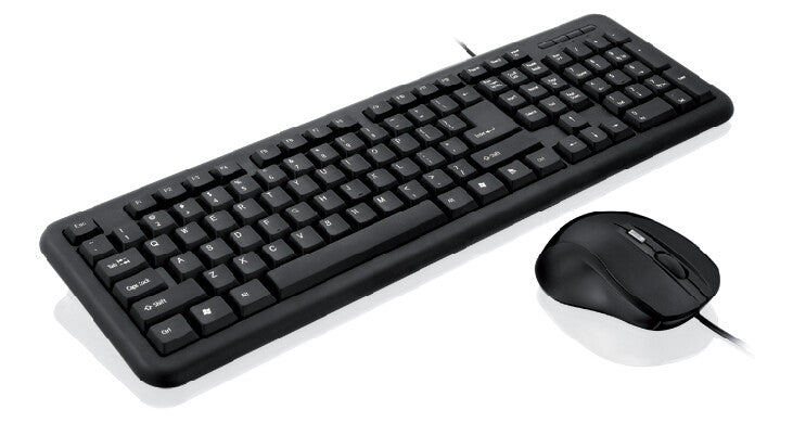 iBox OFFICE KIT II tastatur Mus inkluderet USB QWERTY Engelsk Sort
