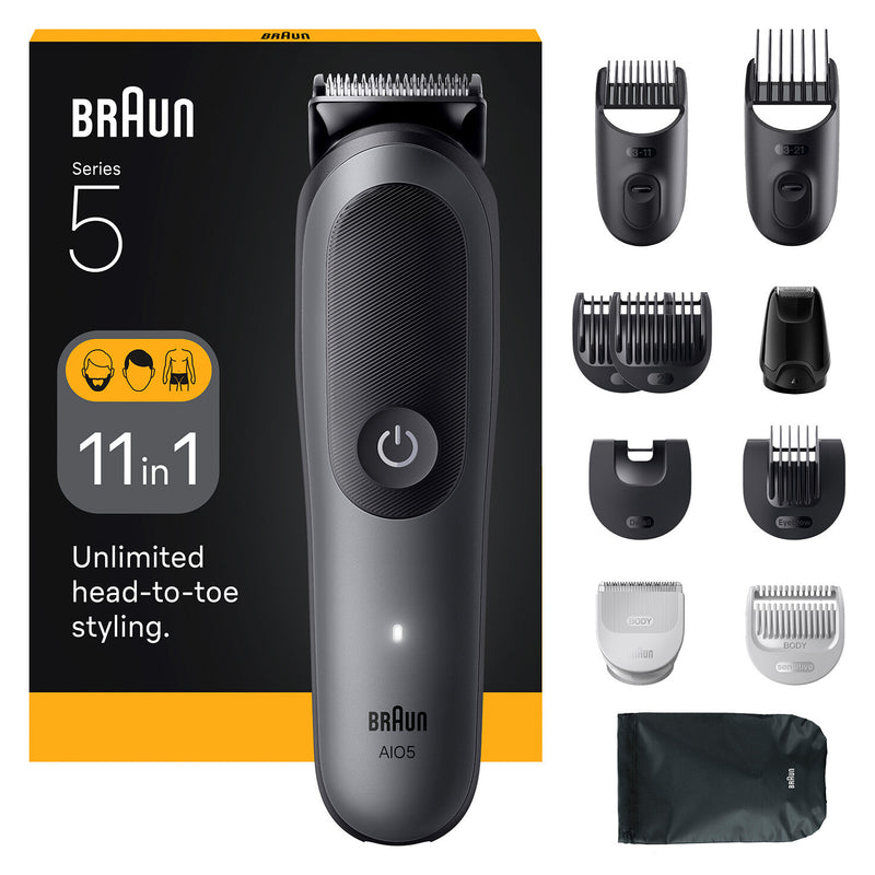 Braun AIO5560 skæg- og hårtrimmer Sort, Grå 14 Lithium-Ion (Li-Ion)