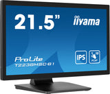 iiyama ProLite T2238MSC-B1 computerskærm 54,6 cm (21.5") 1920 x 1080 pixel Fuld HD LED Berøringsskærm Sort