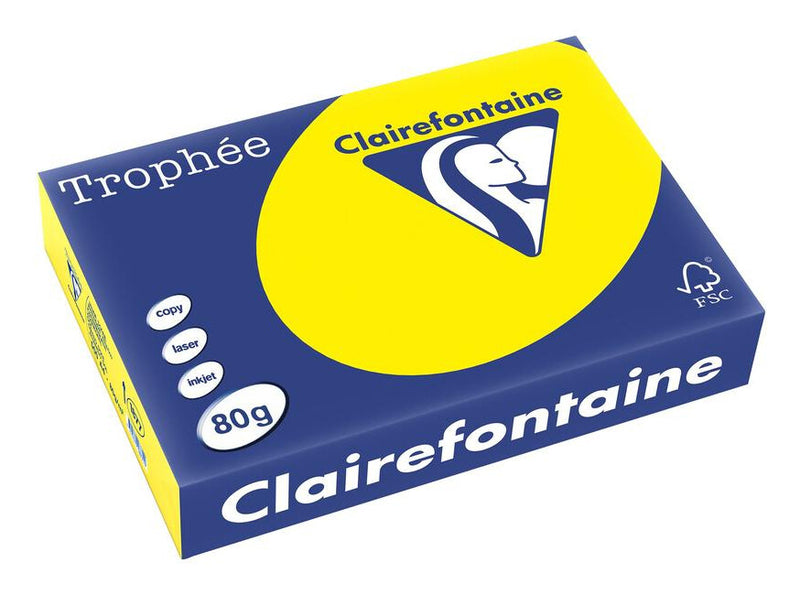 Clairefontaine Trophée printpapir A4 (210x297 mm) 500 ark Gul