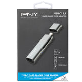 PNY R-TC-UA-3N1E01-RB kortlæser USB 3.2 Gen 1 (3.1 Gen 1) Type-C Metallic