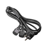 Akyga AK-PC-04A el-ledning Sort 1,8 m CEE7/7 2 x C13 forbinder