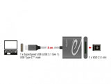DeLOCK 91746 kortlæser USB 3.2 Gen 1 (3.1 Gen 1) Type-C Anthracit