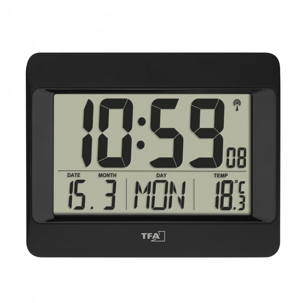 TFA-Dostmann 60.4519.01 vækkeur Digital alarmur Sort