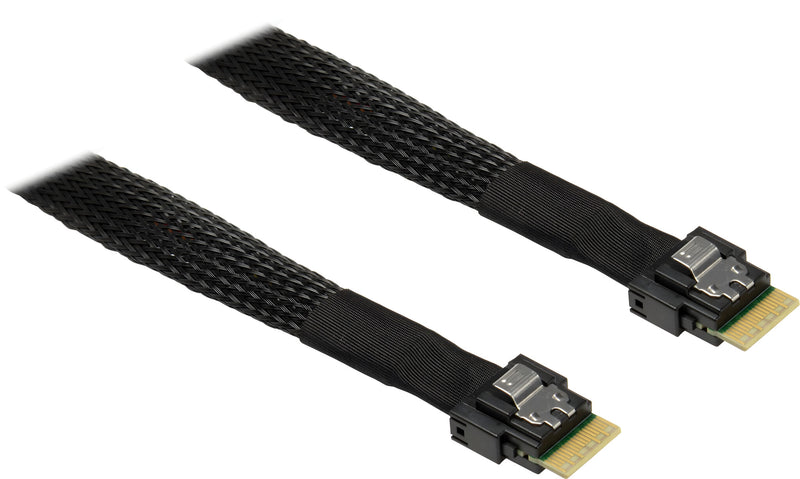 Inter-Tech SFF-8654 4i 0,7 m 24 Gbit/sek. Sort