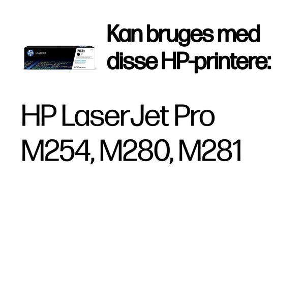HP Original 203X LaserJet-tonerpatron med høj kapacitet, sort