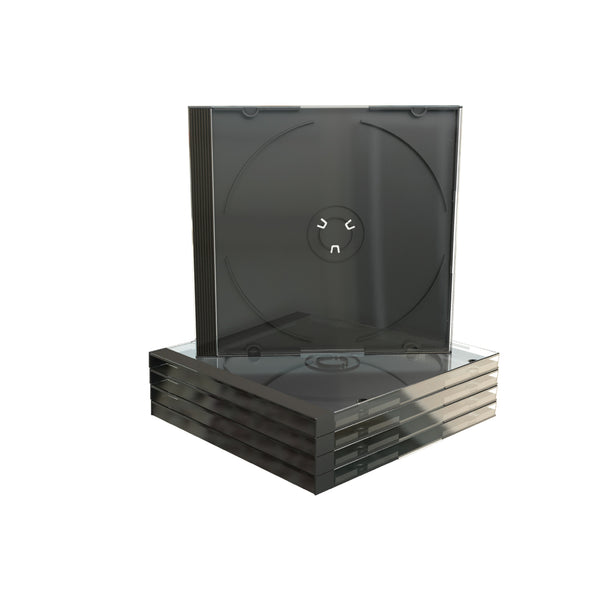 MediaRange BOX31 optisk disk etui Smykkeboks 1 diske Sort, Transparent