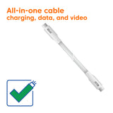 CLUB3D CAC-3001 USB-kabel USB4 Gen 2x2 2 m USB C 20 Gbit/sek. 240 W Hvid