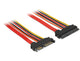 DeLOCK 84919 SATA-kabel 0,3 m SATA 22-pin Sort, Orange, Rød, Gul