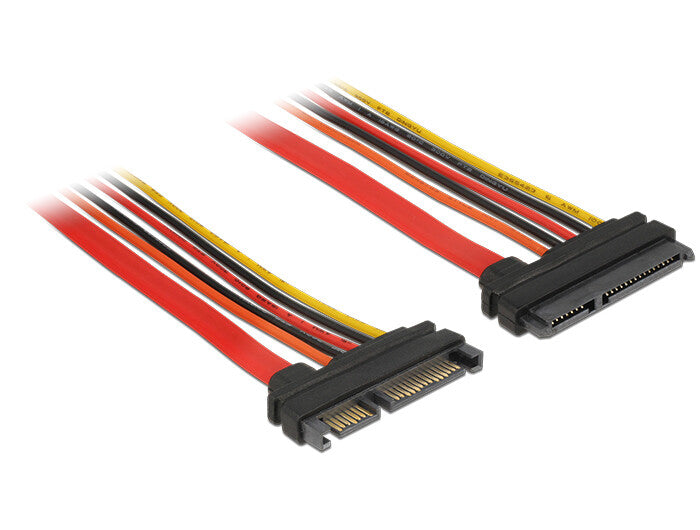 DeLOCK 84921 SATA-kabel 1 m SATA 22-pin Sort, Orange, Rød, Gul