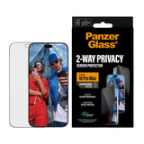 PanzerGlass ® 2-Way Privacy Skærmbeskyttelse iPhone 18 Pro Max | Ultra-Wide Fit m. EasyAligner