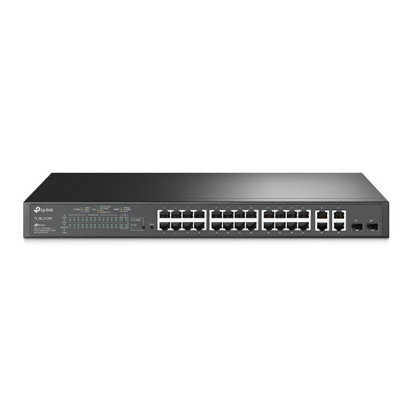 TP-Link JetStream TL-SL2428P netværksswitch Administreret L2 Fast Ethernet (10/100) Strøm over Ethernet (PoE) 1U Sort