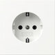 GIRA 418870 stikkontakt Schuko Hvid