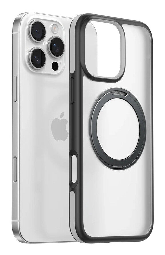 Torras Ostand R Fusion mobiltelefon etui 15,5 cm (6.1") Cover Grå, Transparent