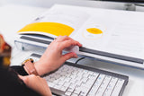 BakkerElkhuizen FlexDesk 630N dokumentholder Akryl, Plast, Gummi, Stål Transparent, Hvid