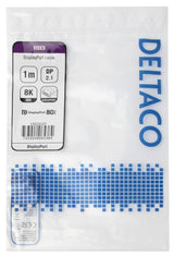 Deltaco DisplayPort cable, DP 2.1, DP80, 1m