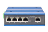 Digitus DN-651118 netværksswitch Ikke administreret L2 Gigabit Ethernet (10/100/1000) Sort, Blå