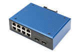 Digitus DN-651147 netværksswitch Ikke administreret Fast Ethernet (10/100) Strøm over Ethernet (PoE) Sort, Blå