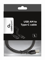 Gembird CCP-USB2-AMBM-1M USB-kabel USB 2.0 USB A USB B Sort