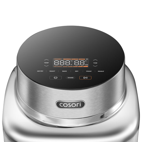 Cosori ICONIC Single Enkelt 6,2 L Enkeltstående 1725 W Varmluftsteger Rustfrit stål