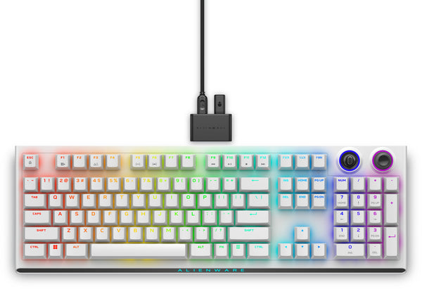 Alienware Tri-Mode AW920K tastatur Spil USB + RF Wireless + Bluetooth Hvid