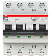 ABB DS203NC kredsløbsafbryder Residual-current device with overcurrent protection (RCBO) Type A 4 1 modul(er)