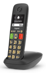 Gigaset E290A Analog/DECT-telefon Nummervisning Sort