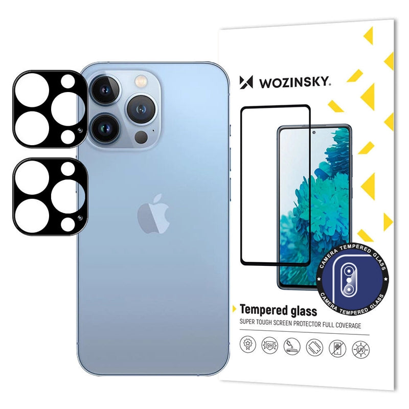 Wozinsky 5907769380068 Skærm og -bagsidebeskytter til mobiltelefon Beskyttelse af kameralinsen Apple 2 stk