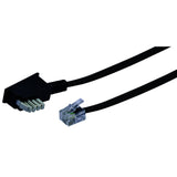 Schwaiger 10m RJ-11 - TAE-N Sort