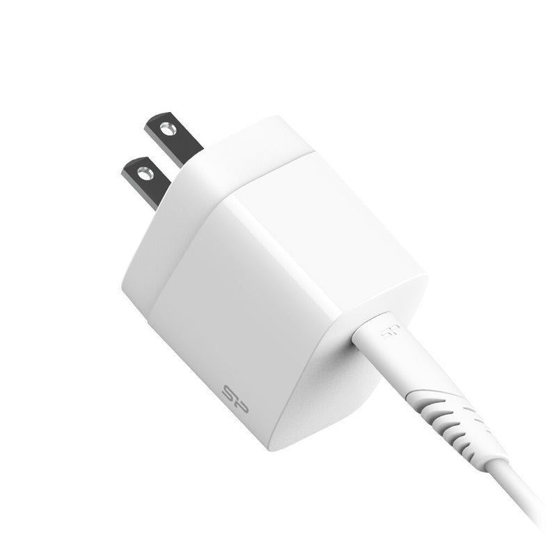 Silicon Power SP18WASYQM10L0CW oplader til mobil enhed Smartphone, Tablet Hvid Vekselstrøm Hurtig opladning Indendørs
