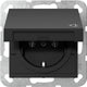 GIRA System 55 stikkontakt Schuko Anthracit