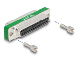 DeLOCK 66479 kabel kønsskifter D-Sub 25 pin Grøn, Sølv