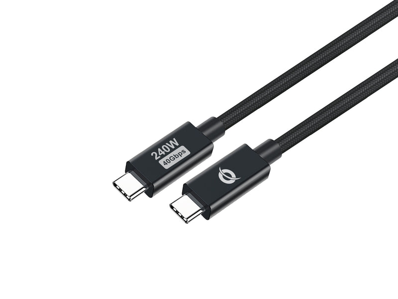Conceptronic ETTA04B12 USB-kabel USB4 Gen 3x2 1,2 m USB C 40 Gbit/sek. 240 W Sort