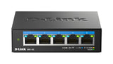 D-Link DMS-105 Ikke administreret L2 2.5G Ethernet (100/1000/2500) Sort