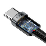 Baseus Cafule USB-kabel USB 2.0 2 m USB C 0,48 Gbit/sek. 100 W Sort
