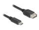 DeLOCK 81534 USB-kabel USB 2.0 0,2 m USB C USB A 0,48 Gbit/sek. Sort