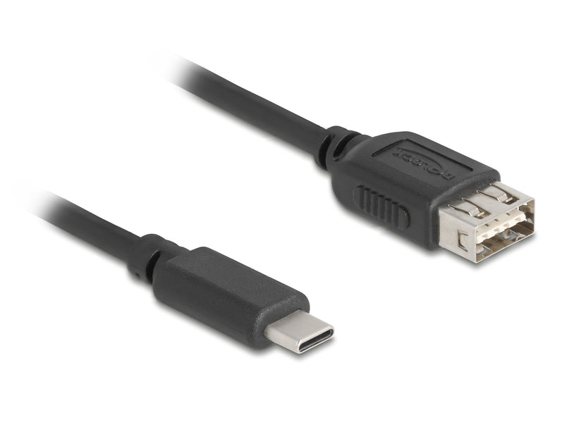 DeLOCK 81534 USB-kabel USB 2.0 0,2 m USB C USB A 0,48 Gbit/sek. Sort