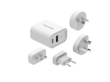 Mobile Origin FRL-TRVL30W-MO14 oplader til mobil enhed Universel Hvid Vekselstrøm Hurtig opladning Indendørs